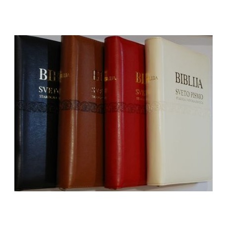 BIBLIJA-eko kožni fleksibilni uvez s patentnim zatvaračem